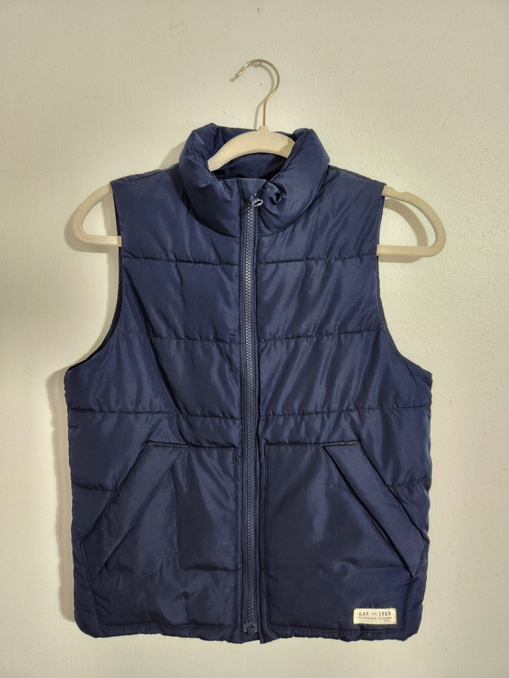 Gap Navy Quilted Puffer Vest